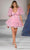 Sherri Hill 55621 - Ballon Sleeve Empire Printed Baby Doll Dress Cocktail Dresses 000 / Light Pink Print