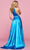 Sherri Hill - Beaded Halter Neck A-line Dress 53302 - 1 pc Teal In Size 00 Available CCSALE 00 / Teal