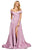 Sherri Hill - Off The Shoulder Glitter High Slit Dress 53499 CCSALE 18 / Mocha/Silver