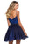 Sherri Hill - Short Sweetheart Taffeta A-Line Dress 53003 - 1 pc Navy In Size 18 Available CCSALE 18 / Navy