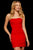 Sherri Hill - Strapless Neoprene Short Fitted Cocktail Dress 53071 - 2 pc Red in Sizes 0 and 6 Available CCSALE 0 / Red
