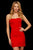 Sherri Hill - Strapless Neoprene Short Fitted Cocktail Dress 53071 - 2 pc Red in Sizes 0 and 6 Available CCSALE 6 / Red