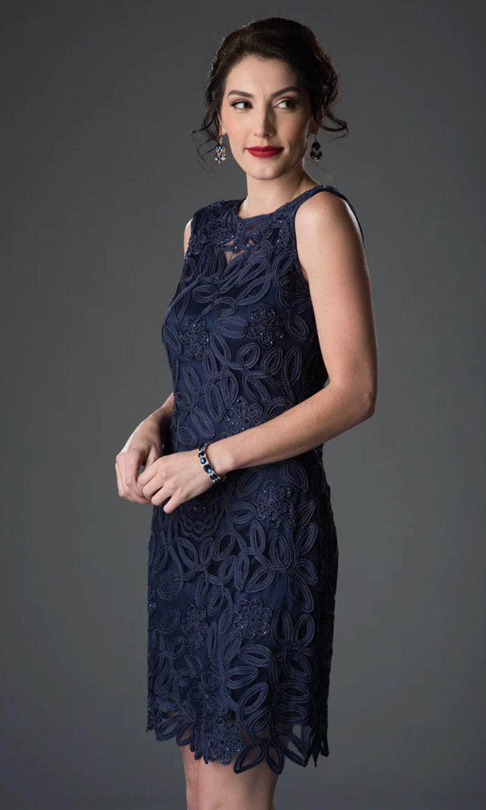 Soulmates - Soutache Lace Sequin Boatneck Sheath Dress NAVY / XL - Shop Soulmates dresses on Couture Candy at CoutureCandy.com Soulmates - Soutache Lace Sequin Boatneck Sheath Dress NAVY / XL - Shop Soulmates dresses on Couture Candy at CoutureCandy.com