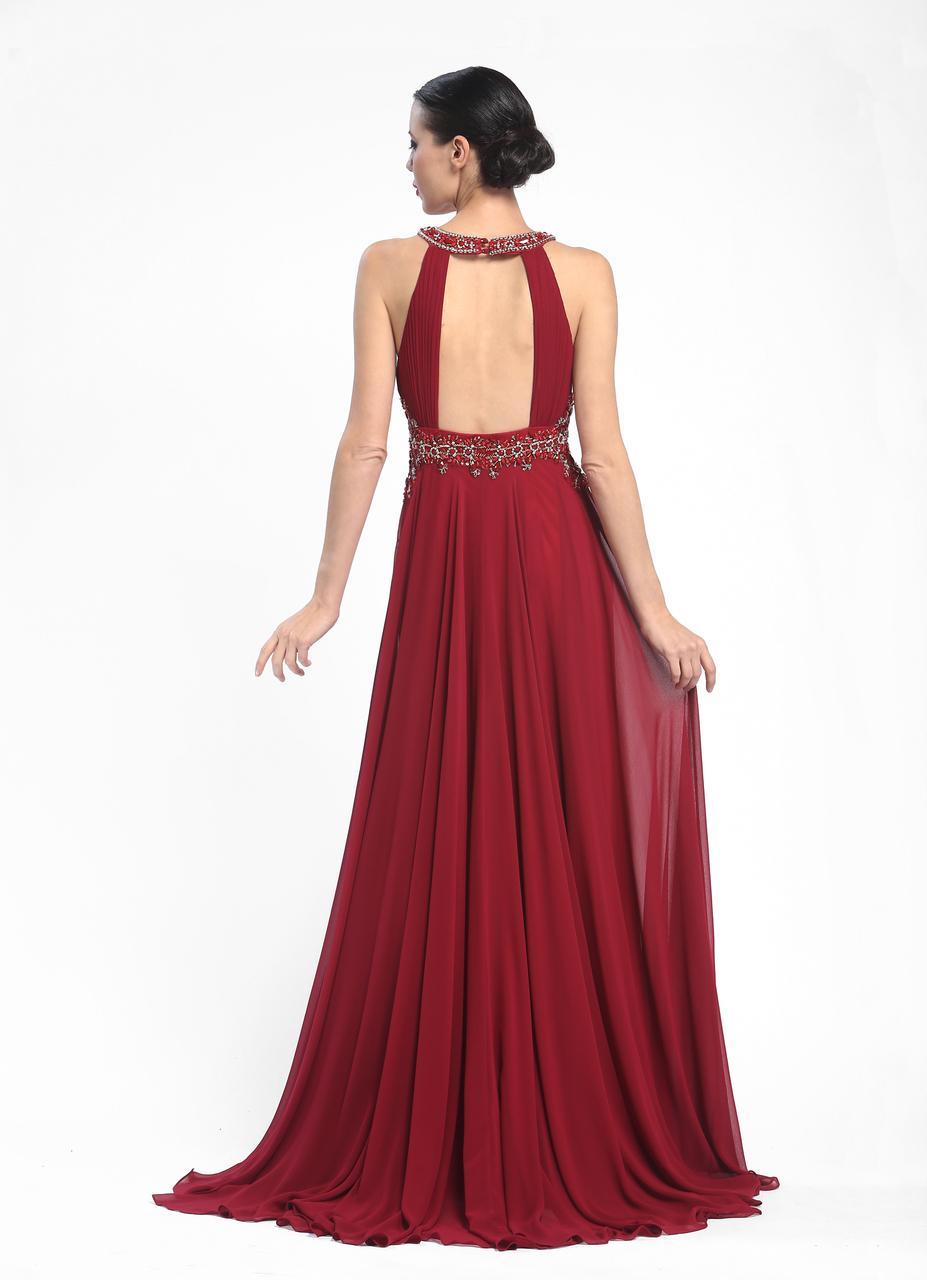 Sue Wong - Beaded Halter Neck Chiffon A-Line Dress N5330 Couture Candy Sue Wong - Beaded Halter Neck Chiffon A-Line Dress N5330 Couture Candy