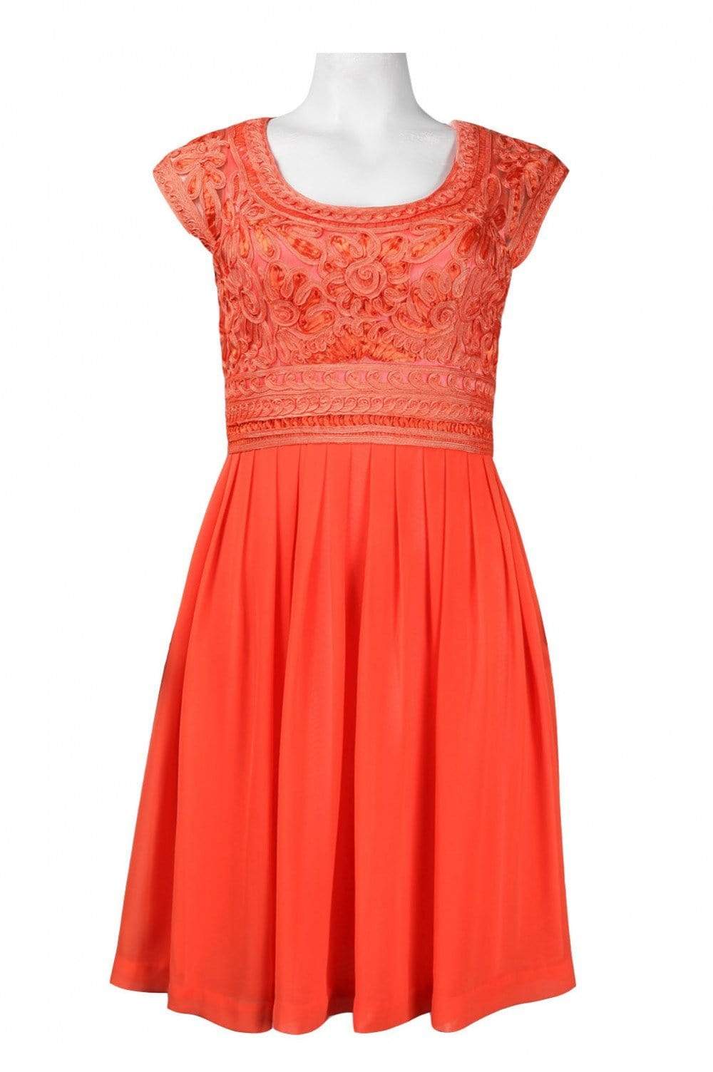 Sue Wong - C3207 Cap Sleeve Soutache Detailed A-Line Dress 4 / Orange - Shop Sue Wong dresses on Couture Candy at CoutureCandy.com Sue Wong - C3207 Cap Sleeve Soutache Detailed A-Line Dress 4 / Orange - Shop Sue Wong dresses on Couture Candy at CoutureCandy.com