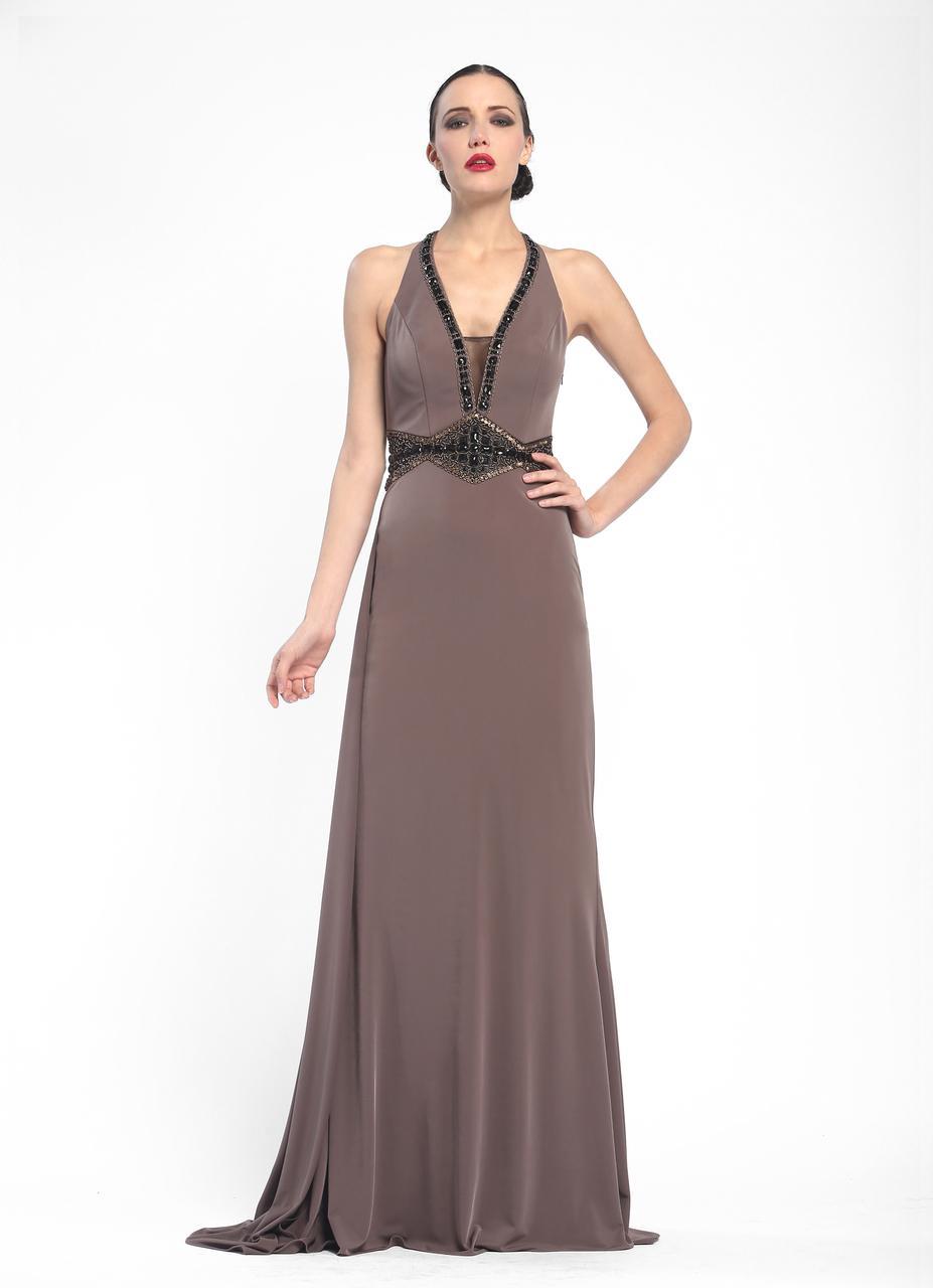Sue Wong - Embellished Halter Neck A-Line Dress N5347 Sue Wong - Embellished Halter Neck A-Line Dress N5347