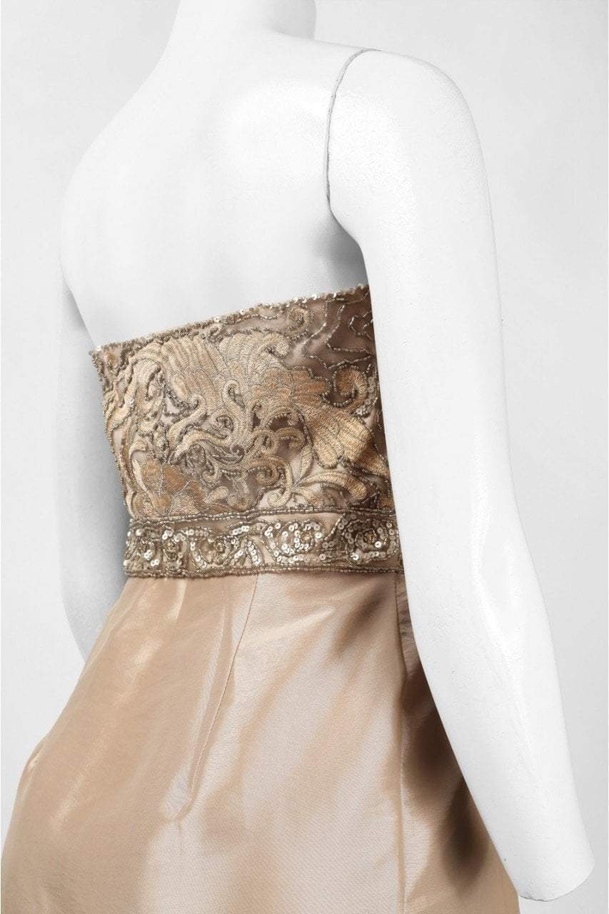 Sue Wong - Embellished Taffeta Gown N3445 8 / Charcoal Sue Wong - Embellished Taffeta Gown N3445 8 / Charcoal