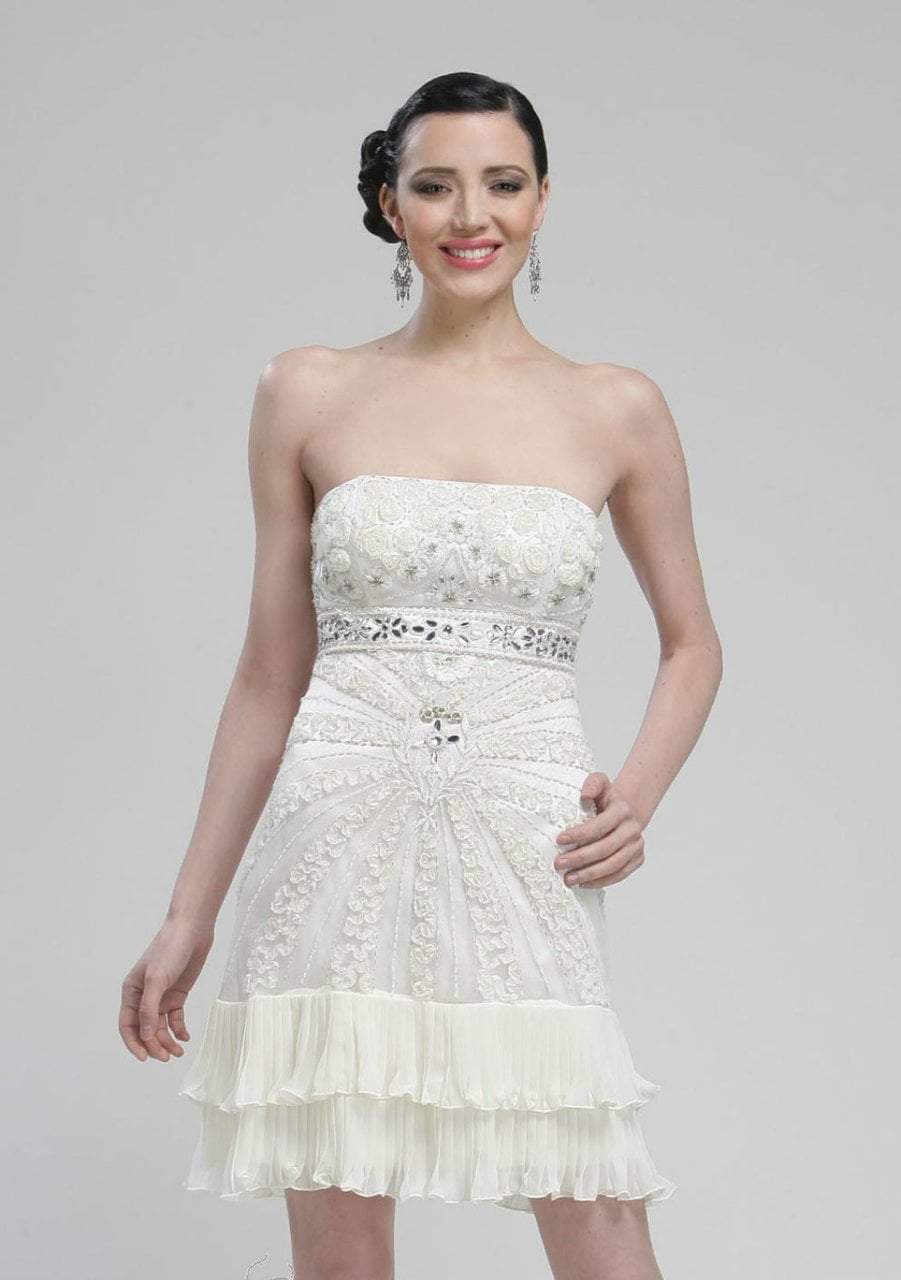 sue wong white cocktail dress Sue Wong