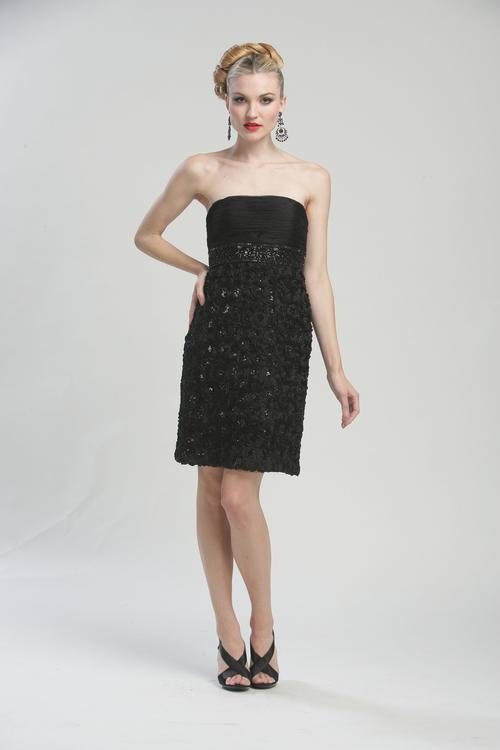 Sue Wong - N3204 Strapless Rosette Empire Sheath Dress Couture Candy Sue Wong - N3204 Strapless Rosette Empire Sheath Dress Couture Candy