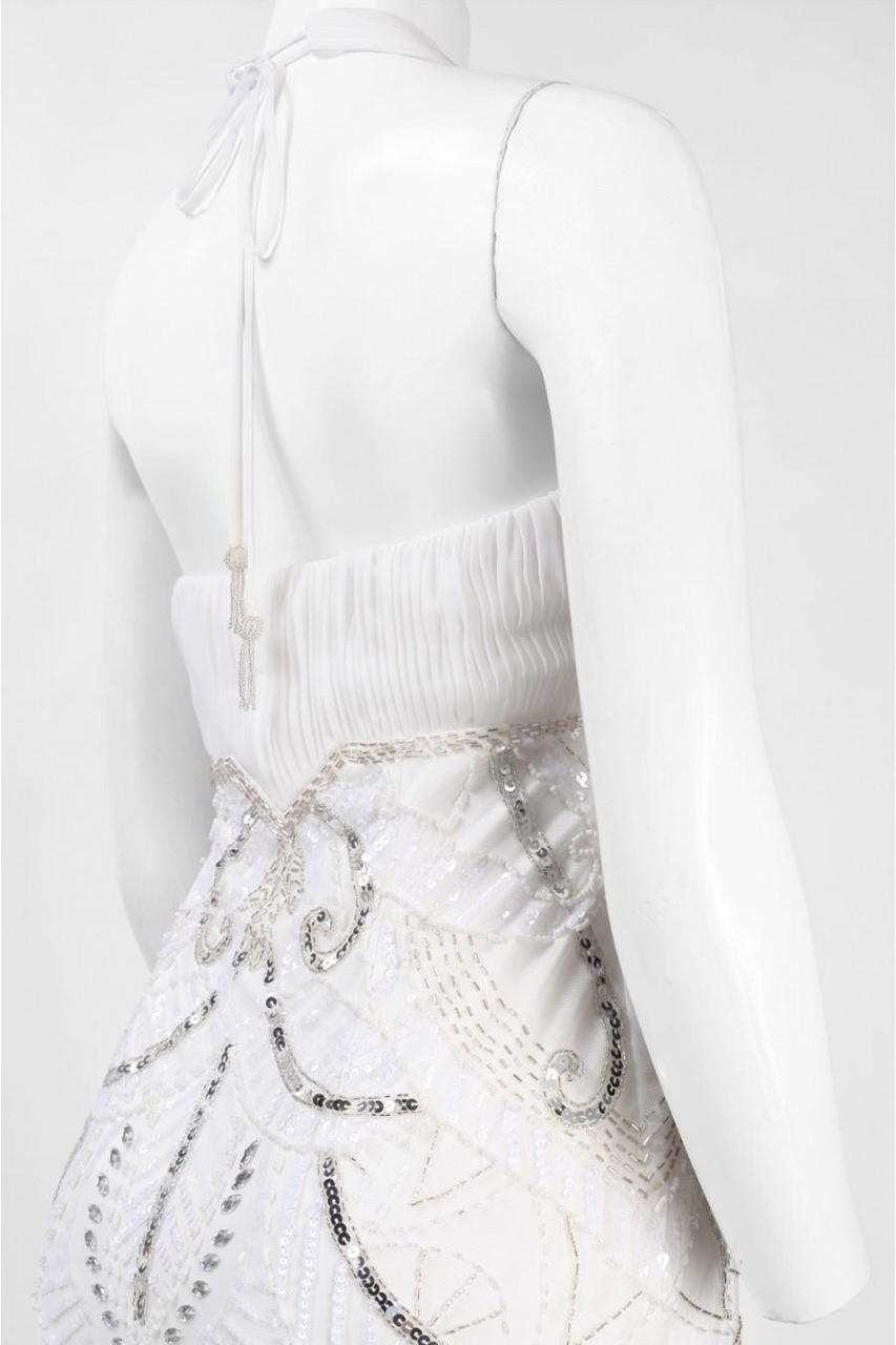 Sue Wong - Sequined Art Deco Halter Dress W5231 Sue Wong - Sequined Art Deco Halter Dress W5231