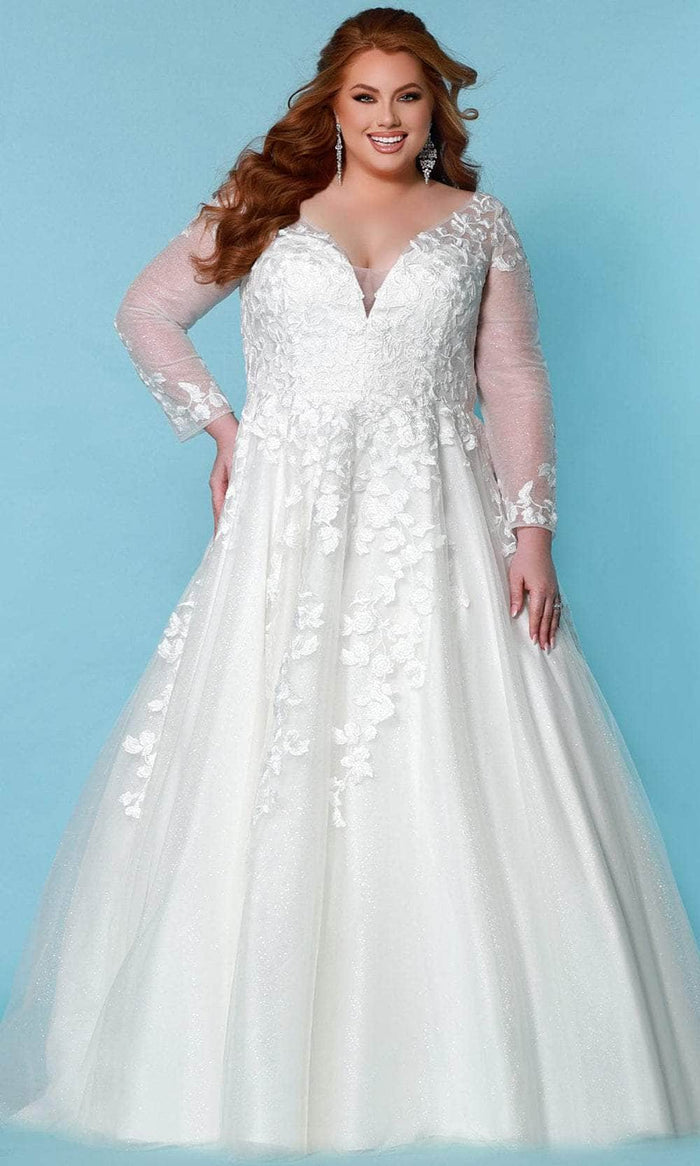 Sydney's Closet Bridal - SC5267 Embroidered Glitter Bridal Gown Bridal Dresses 14 / Ivory