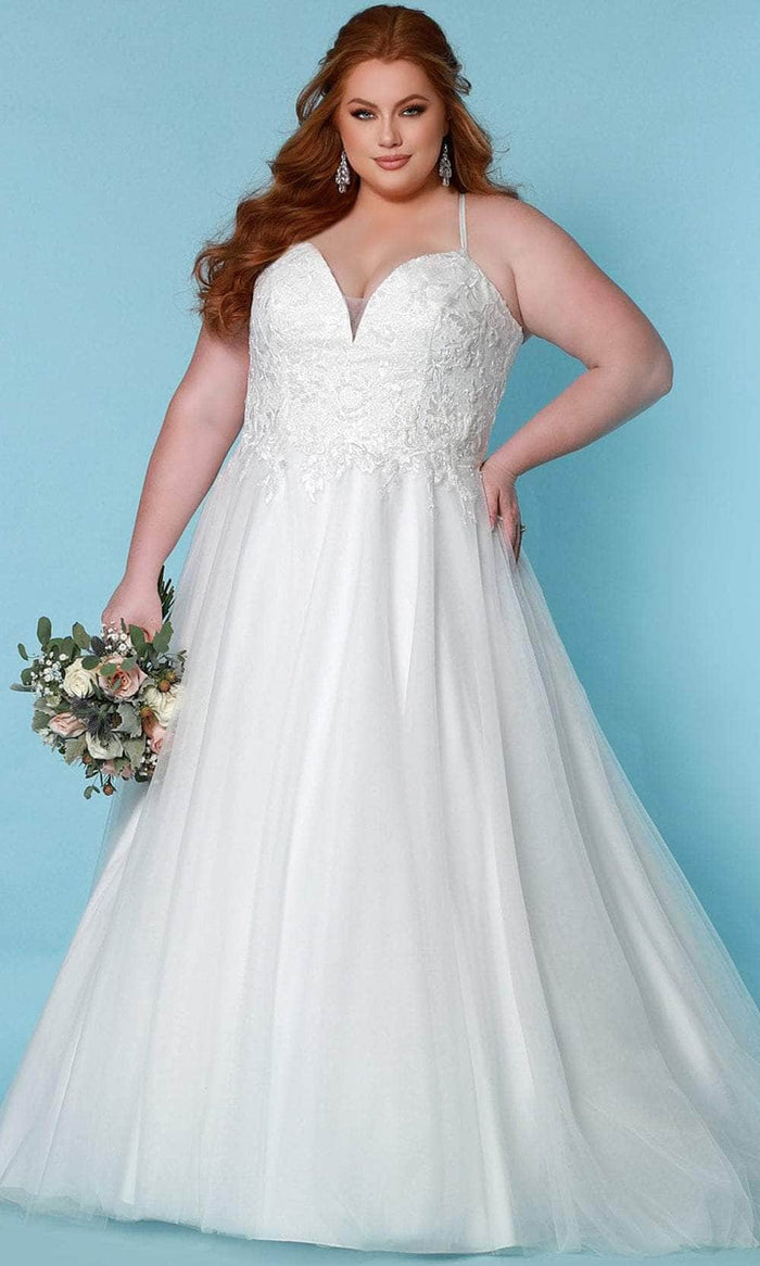 Sydney's Closet Bridal - SC5277 Sweetheart Embroidered Bridal Gown Bridal Dresses 14 / Ivory