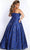Sydney's Closet - SC7326 V-Neck Glitter Prom Gown Prom Dresses