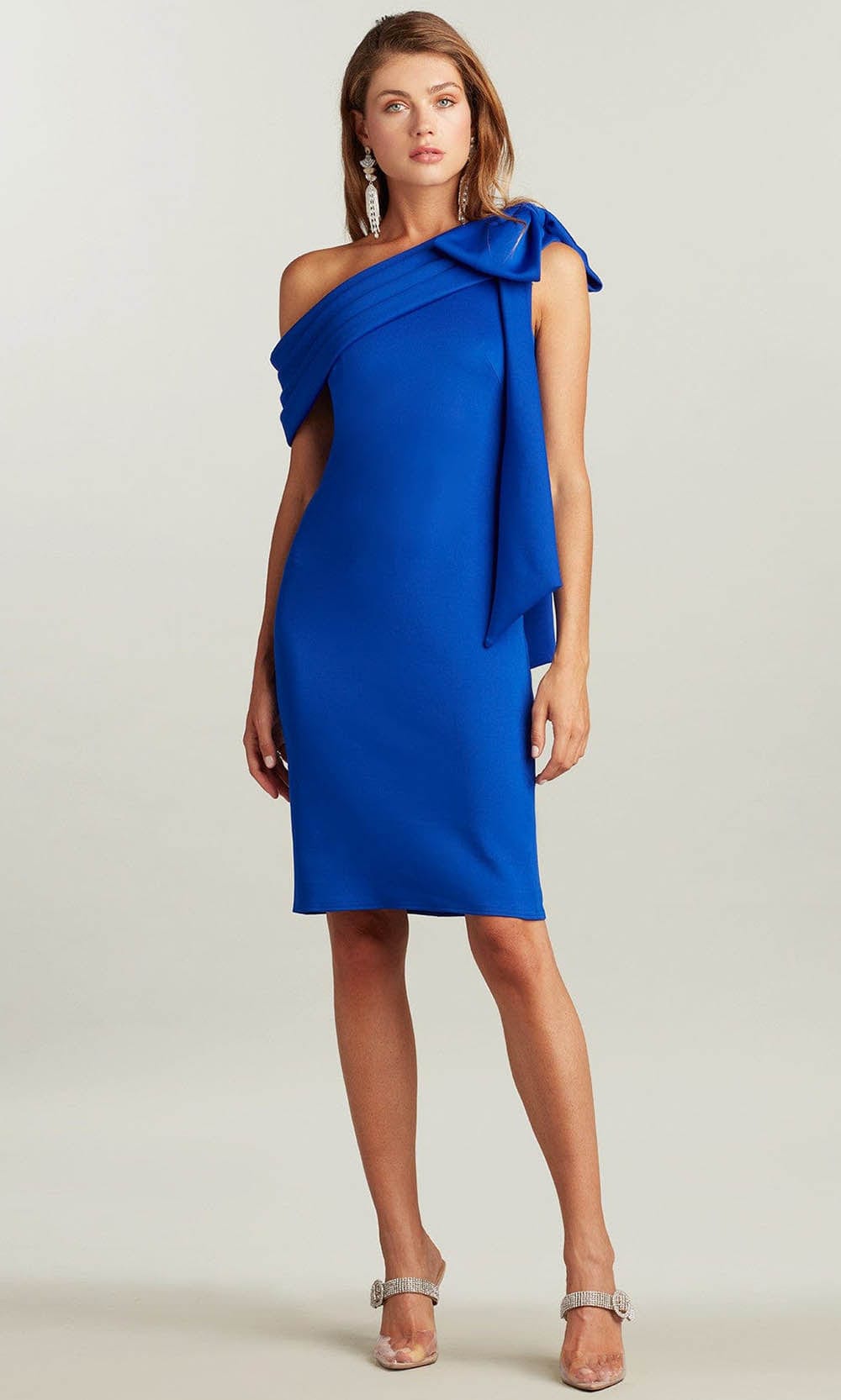 tadashi shoji one shoulder cocktail dress Foxie One-Shoulder Gown