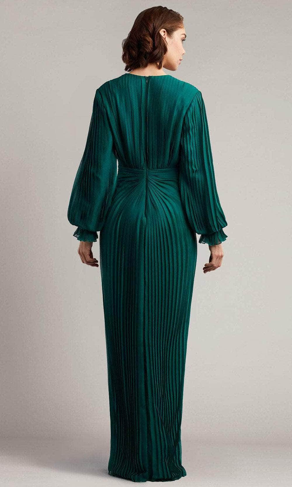 Tadashi Shoji AVO22075L - Gordon Pleated Crinkle Chiffon Gown Couture Candy Tadashi Shoji AVO22075L - Gordon Pleated Crinkle Chiffon Gown Couture Candy