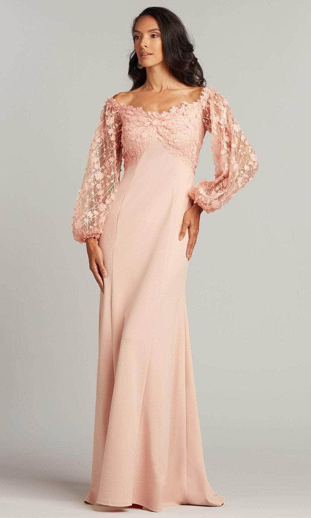 Tadashi Shoji BFP22044L - Nellie Floral Applique Gown Tadashi Shoji BFP22044L - Nellie Floral Applique Gown