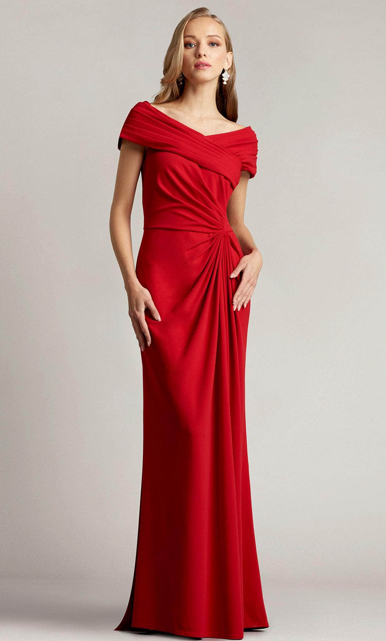 Tadashi Shoji BOS22098L - Pleated Off Shoulder Formal Dress Tadashi Shoji BOS22098L - Pleated Off Shoulder Formal Dress
