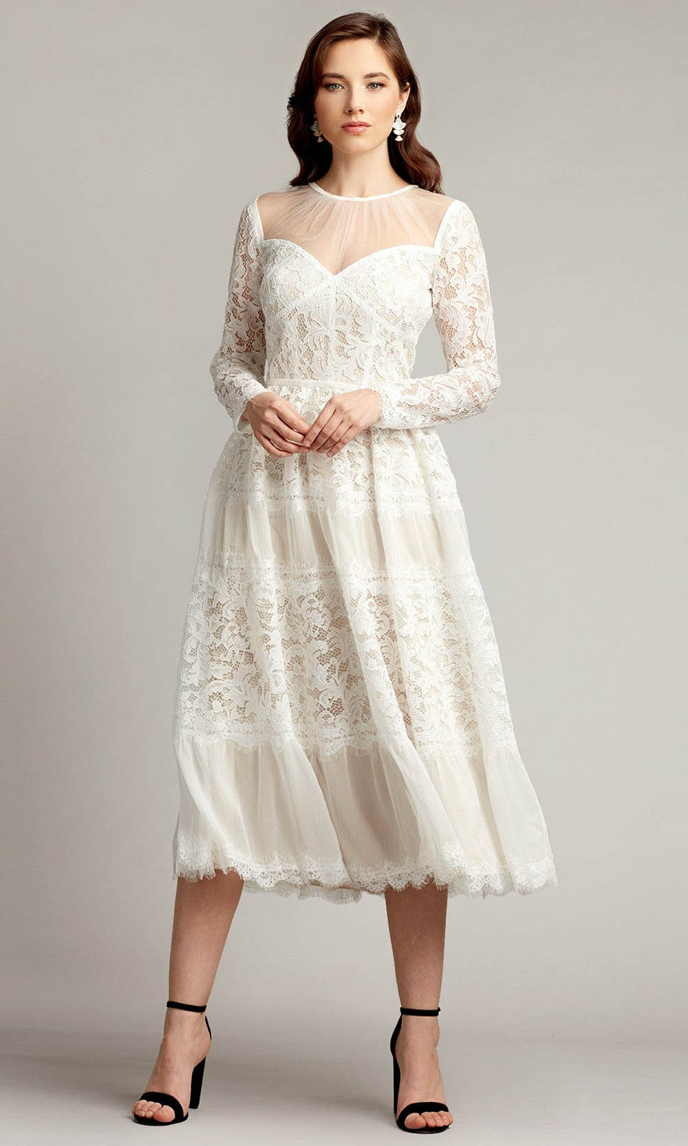 tadashi shoji bell sleeve lace dress Tadashi Shoji CFJ24360MD