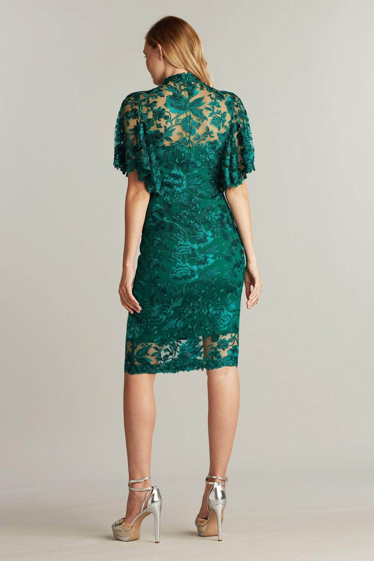 Tadashi Shoji BRX20385MX - Laced Cape Cocktail Dress Couture Candy Tadashi Shoji BRX20385MX - Laced Cape Cocktail Dress Couture Candy