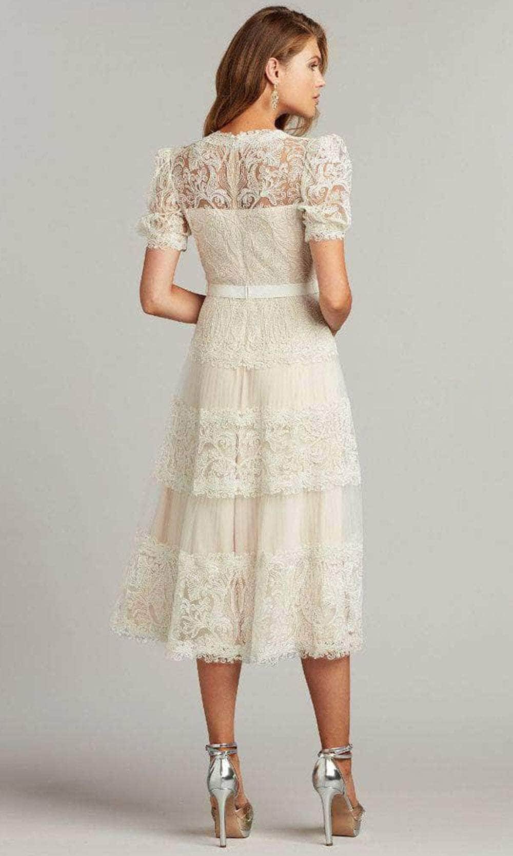 tadashi shoji fatiha floral lace and chiffon dress Fatiha Floral Lace & Chiffon Dress
