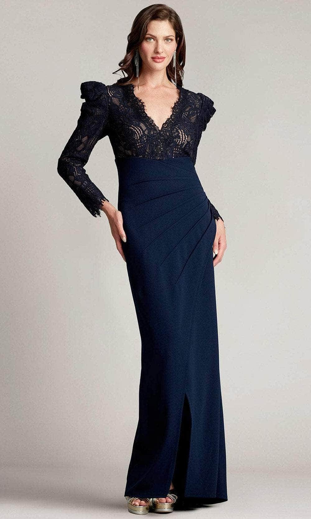 Tadashi Shoji BTF21173LX - Marshal Crepe & Lace Gown Tadashi Shoji BTF21173LX - Marshal Crepe & Lace Gown