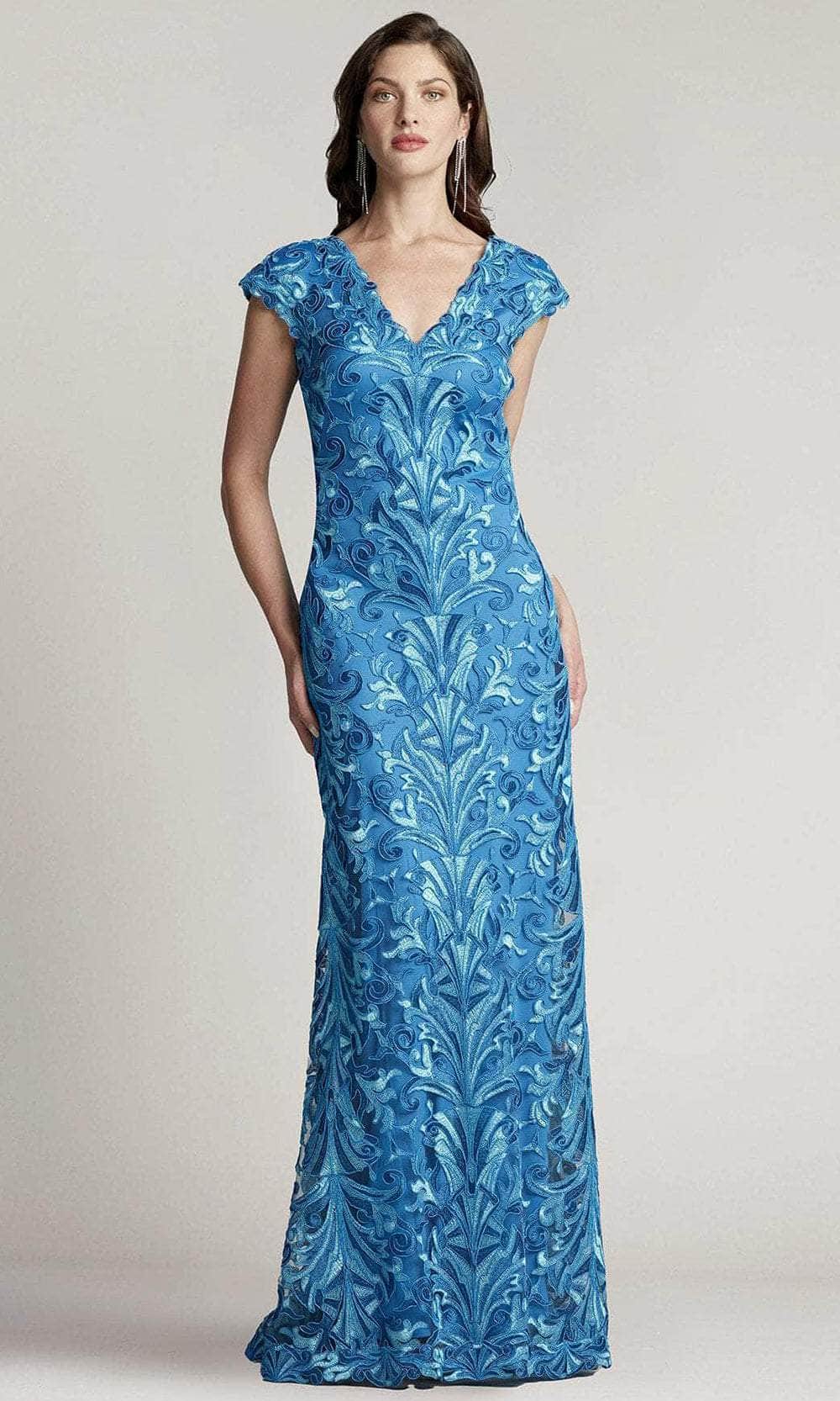 Tadashi Shoji BUE1191LZ - Lonnie Embroidered Tulle Gown Tadashi Shoji BUE1191LZ - Lonnie Embroidered Tulle Gown