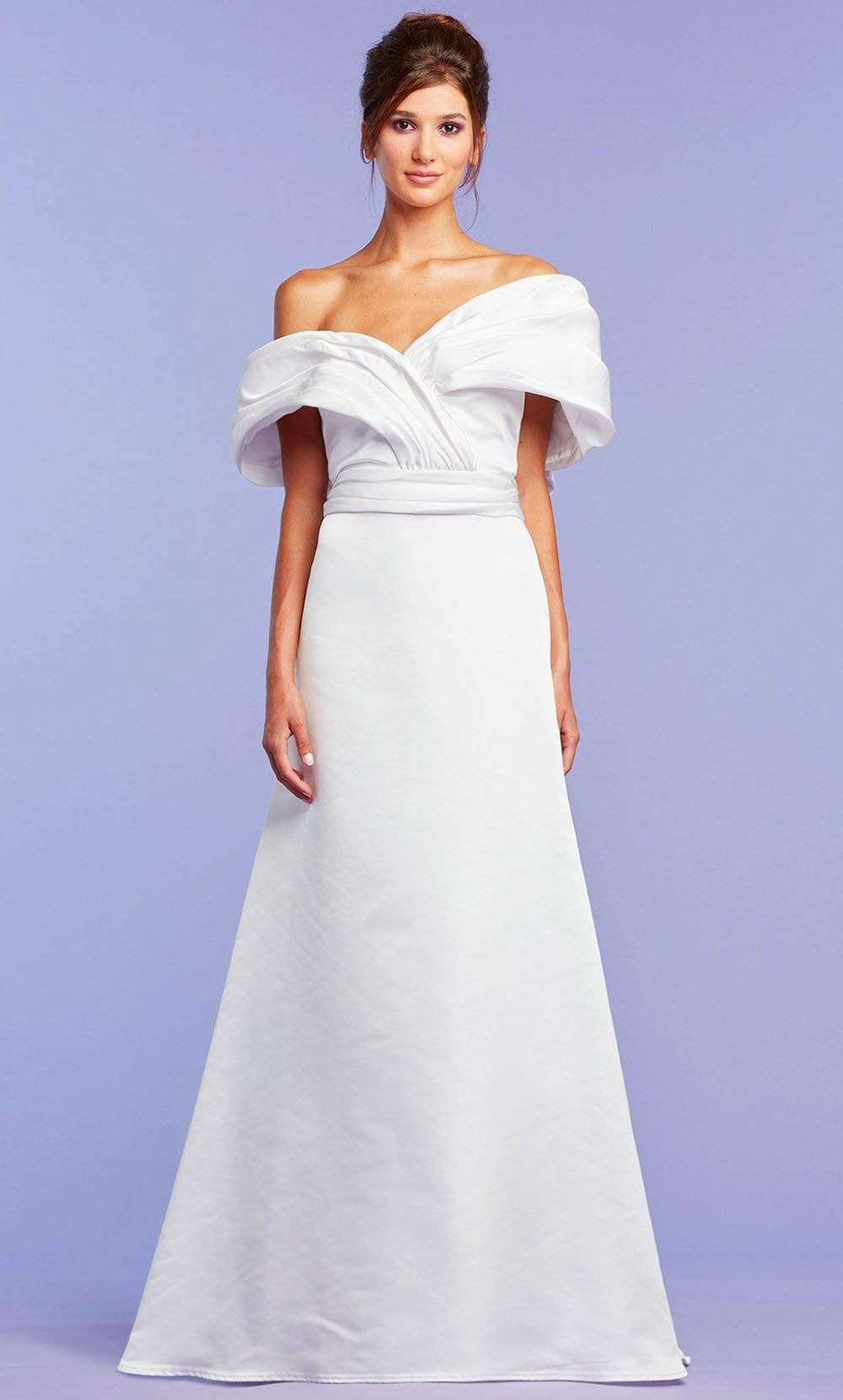 Tadashi Shoji Women's Tenley Satin Jacquard Gown - Ivory/Cream - Size 10 - Ivory Tadashi Shoji Women's Tenley Satin Jacquard Gown - Ivory/Cream - Size 10 - Ivory