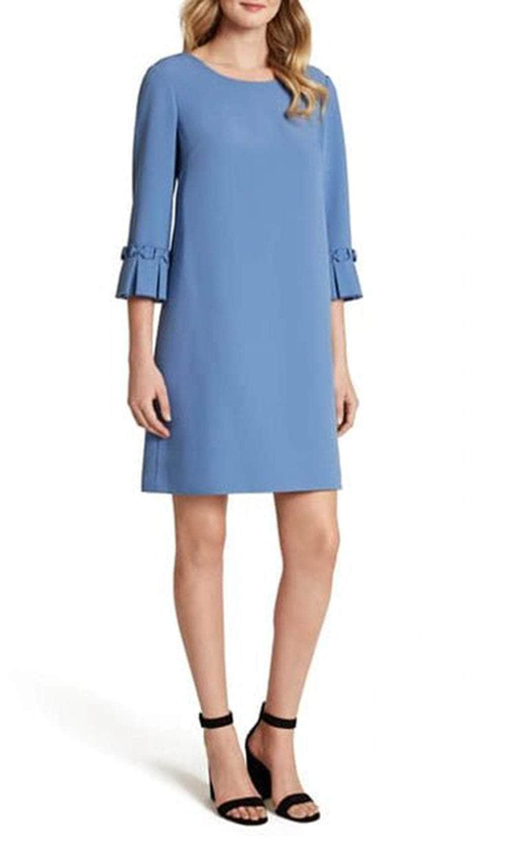 Tahari ASL TLMU9WD682 - Pleated Long Sleeve Cocktail Dress Couture Candy Tahari ASL TLMU9WD682 - Pleated Long Sleeve Cocktail Dress Couture Candy