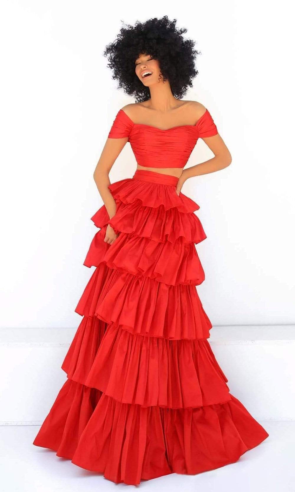 Tarik Ediz - 51007 Two-Piece Tiered A-Line Gown 10 / NIL Green - Shop Tarik Ediz Dresses On Couture Candy at CoutureCandy.com Tarik Ediz - 51007 Two-Piece Tiered A-Line Gown 10 / NIL Green - Shop Tarik Ediz Dresses On Couture Candy at CoutureCandy.com