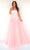 Tarik Ediz - 51008 Wide Scoop A-Line Evening Dress Prom Dresses 0 / Hot Pink