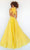 Tarik Ediz - 51013 Feather Draped Cutout Gown Evening Dresses