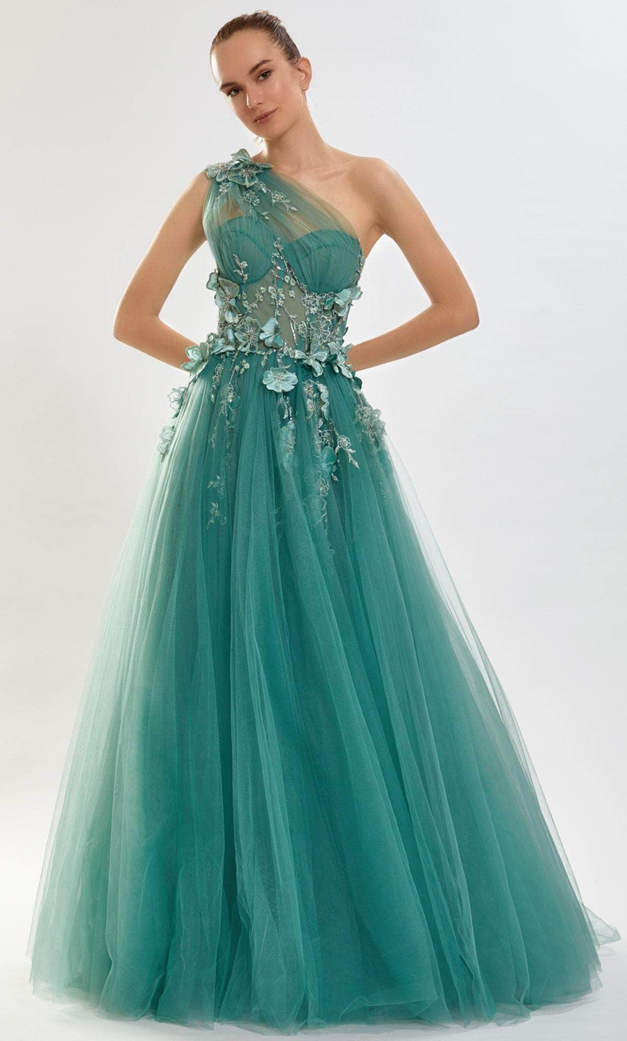 tarik ediz emerald green dress Tarik Ediz 54014 Dress Emerald / 18