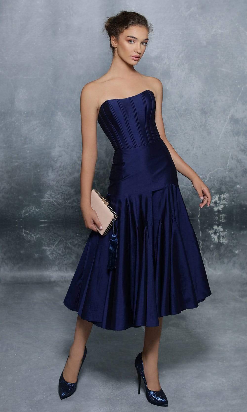 Tarik Ediz 96123 Prom Dress - Navy | NewYorkDress Tarik Ediz 96123 Prom Dress - Navy | NewYorkDress