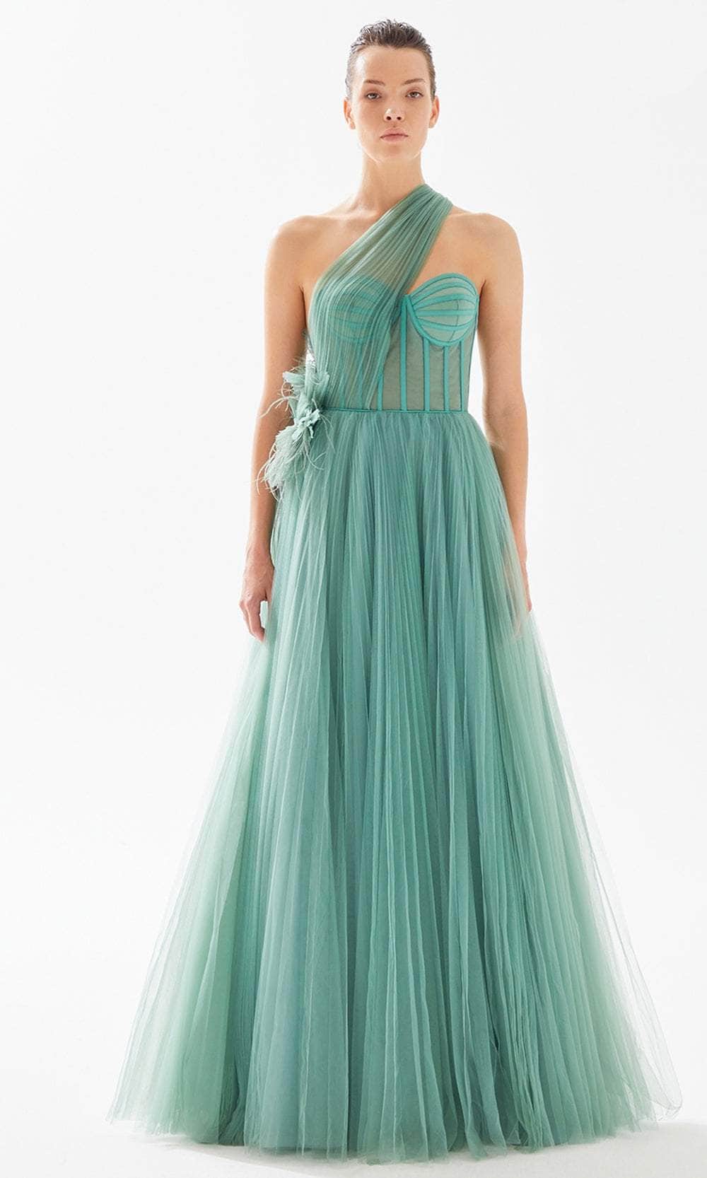 Tarik Ediz 98254 - Asymmetric Corset Evening Dress Couture Candy Tarik Ediz 98254 - Asymmetric Corset Evening Dress Couture Candy