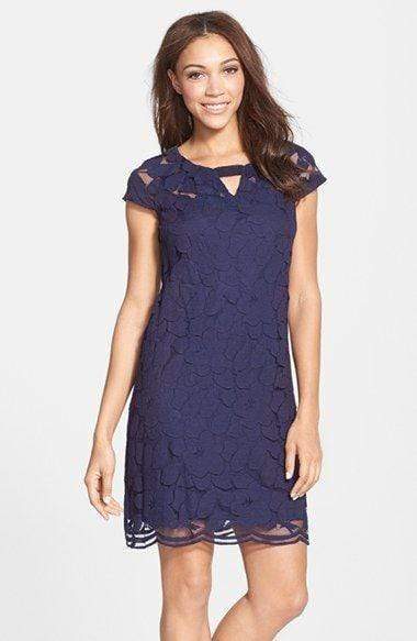 Taylor - 5448M Floral Lace Cutout Dress Taylor - 5448M Floral Lace Cutout Dress