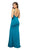 Terani Couture - 1912P8228 Crystal Beaded Plunging V-neck Sheath Dress Evening Dresses