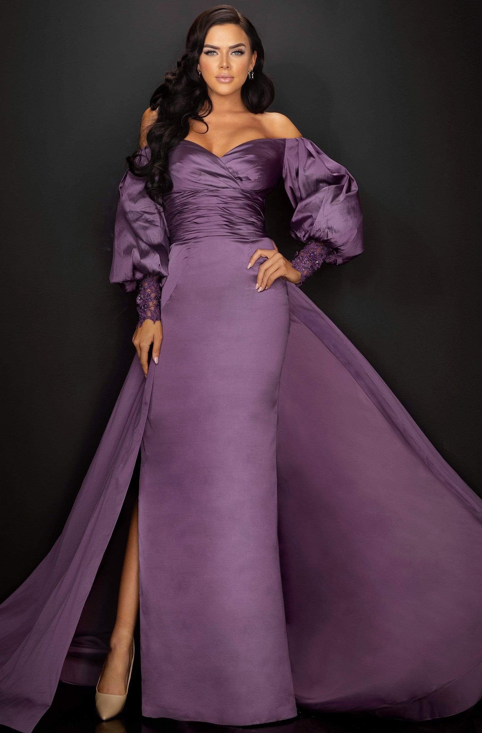 terani couture purple dress Terani 252M5347 Dress