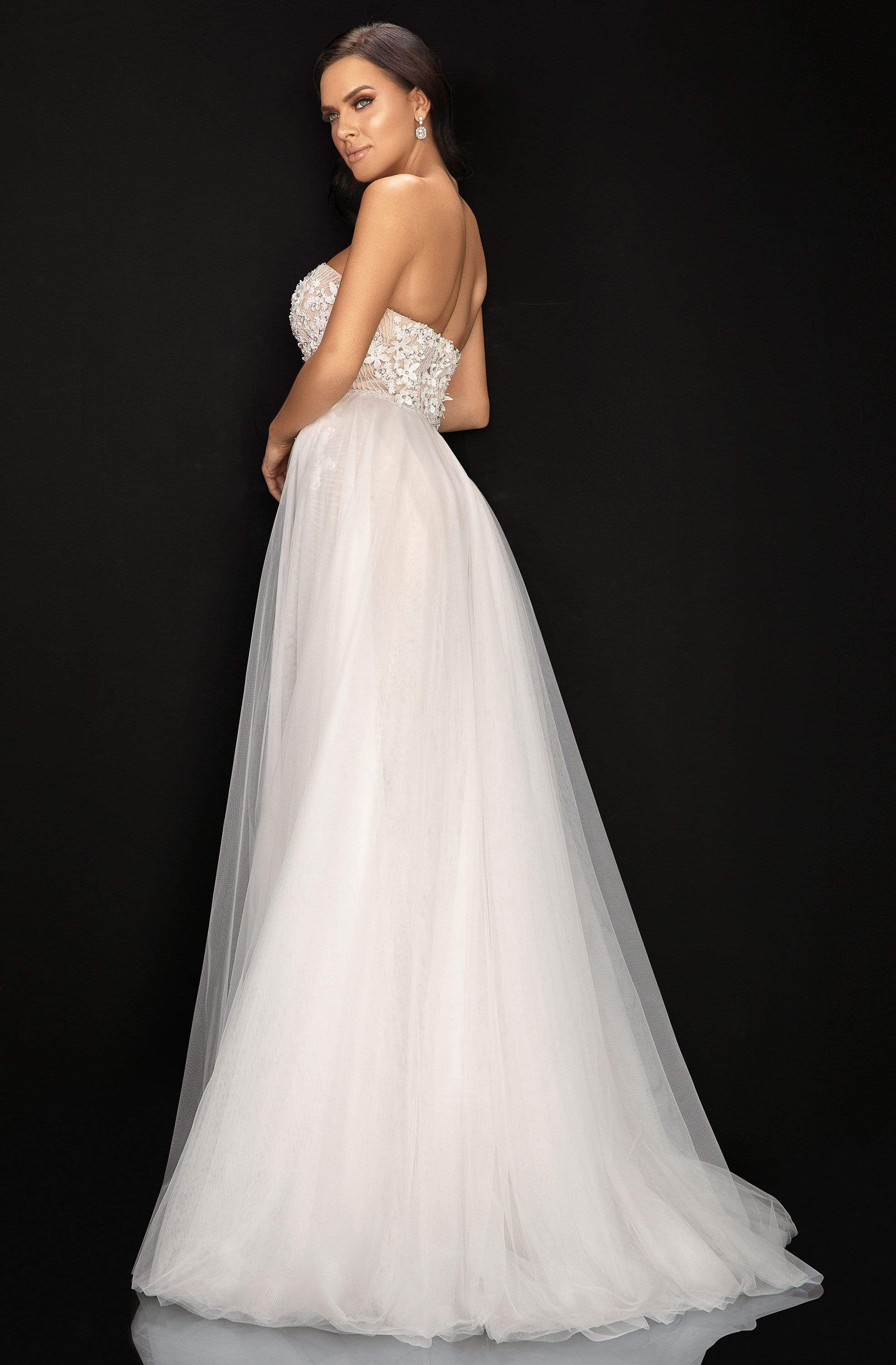 Terani Couture 2011P1055 - Long Sheath/A-Line Dress - Strapless, Sheer Inset Detail at the Bust, Fitted, Banded Waist, Floor Length, Pleated Skirt, Mid-Open Back, Back Zipper Closure, Sweep Train Couture Candy Terani Couture 2011P1055 - Long Sheath/A-Line Dress - Strapless, Sheer Inset Detail at the Bust, Fitted, Banded Waist, Floor Length, Pleated Skirt, Mid-Open Back, Back Zipper Closure, Sweep Train Couture Candy