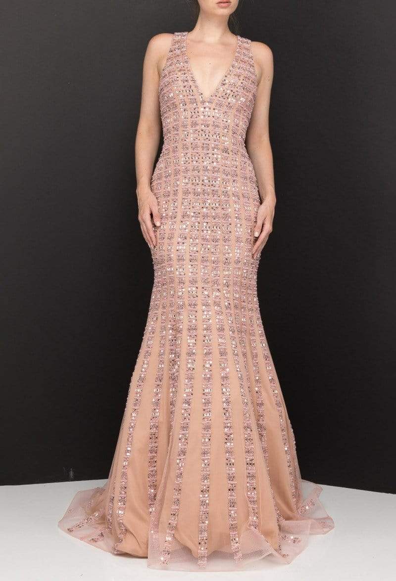 Terani Couture - 1812P5386 Drape Paneled Mermaid Gown main image 1