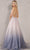 Terani Couture - 2111P4114 V-Neck Ombre A-Line Gown Special Occasion Dress