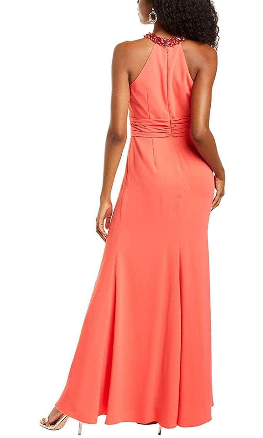 Theia 8812255 - Beaded Halter Neck A-Line Long Dress Couture Candy Theia 8812255 - Beaded Halter Neck A-Line Long Dress Couture Candy