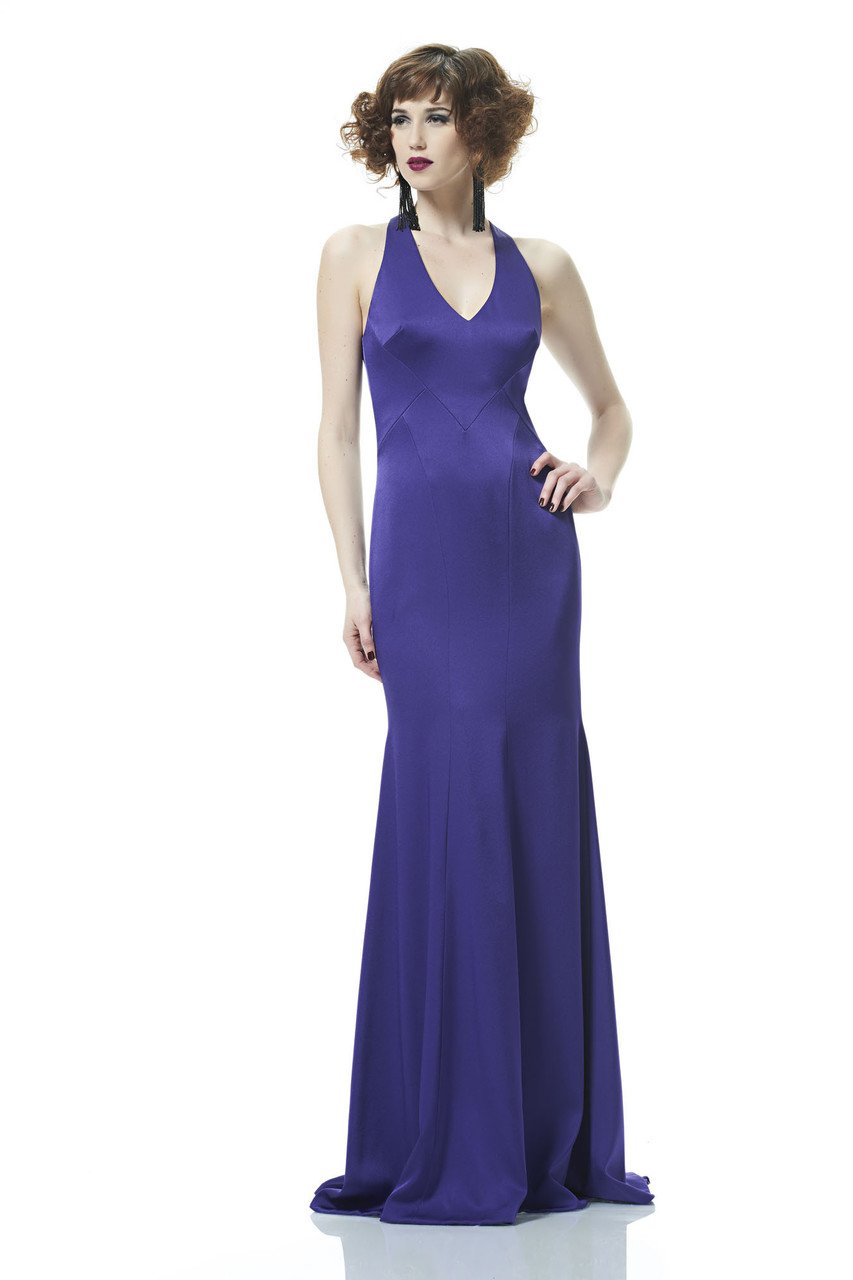 Theia - 883046 Satin Crepe Trumpet Gown Theia - 883046 Satin Crepe Trumpet Gown