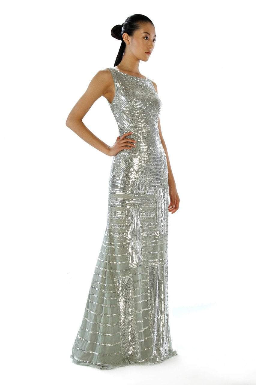 theia sequin dress Brynn Cowl Neck Sequin Gown