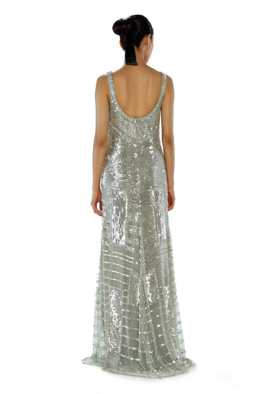 theia metallic dress Theia Dakota Metallic Jacquard Gown
