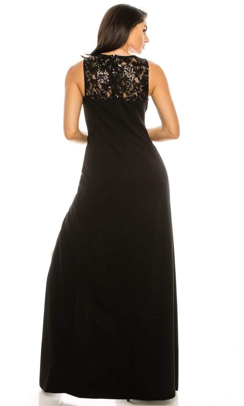 Vince Camuto - VC8M6468 Lace Accented Evening Dress Vince Camuto - VC8M6468 Lace Accented Evening Dress
