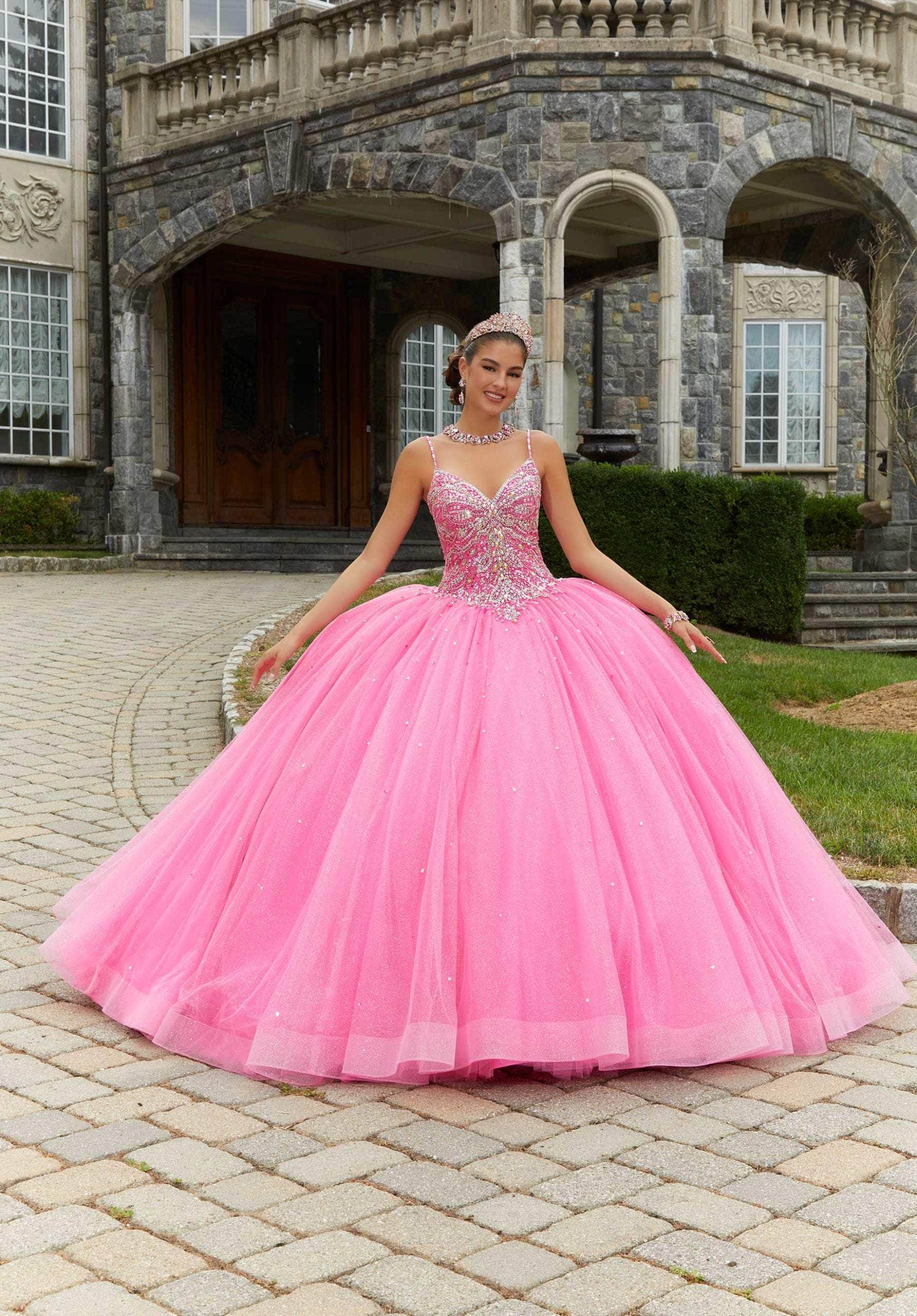 Vizcaya by Mori Lee 60175 - Rhinestone-Beaded Tulle Gown Couture Candy Vizcaya by Mori Lee 60175 - Rhinestone-Beaded Tulle Gown Couture Candy