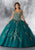 Vizcaya by Mori Lee - 89196 Metallic Embroidered Ballgown with Bolero Quinceanera Dresses 0 / Emerald