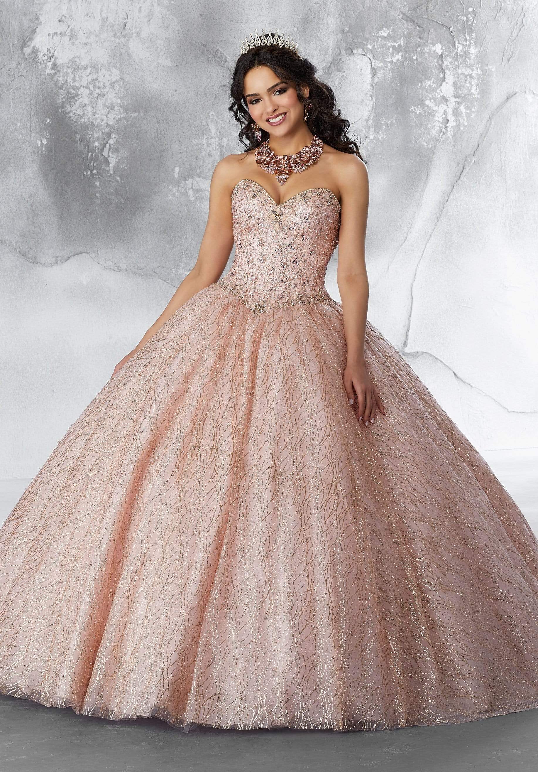 Vizcaya by Mori Lee - 89199 Pearl-Ornate Glitter Mesh Ballgown Couture Candy Vizcaya by Mori Lee - 89199 Pearl-Ornate Glitter Mesh Ballgown Couture Candy