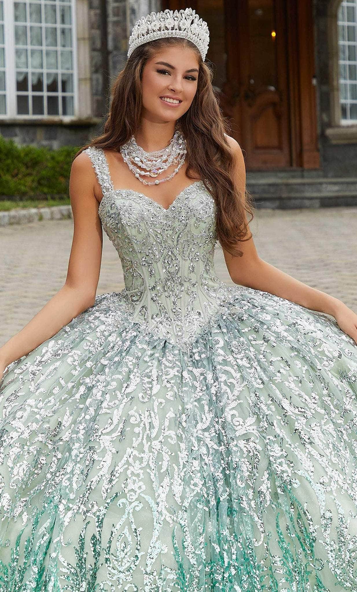 Vizcaya by Mori Lee 89401 - Flounce Sleeved Quinceanera Ballgown Couture Candy Vizcaya by Mori Lee 89401 - Flounce Sleeved Quinceanera Ballgown Couture Candy