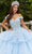 Vizcaya by Mori Lee 89409 - Glittered Off Shoulder Ball Gown Evening Dresses